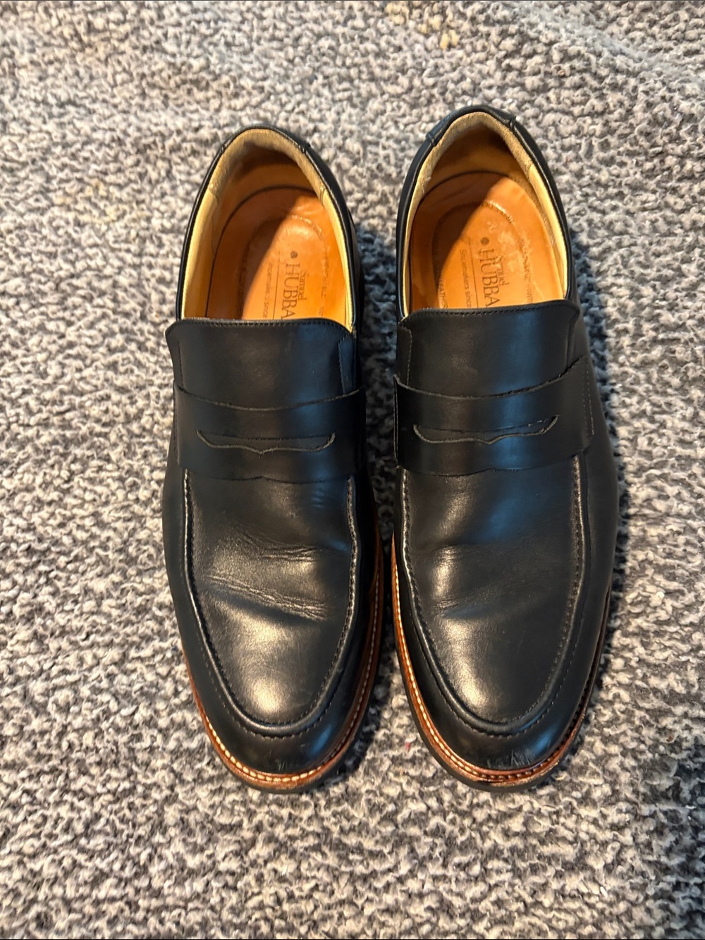Samuel Hubbard Men’s Size 12 Black Lather Loafers in Very Good Condition!
